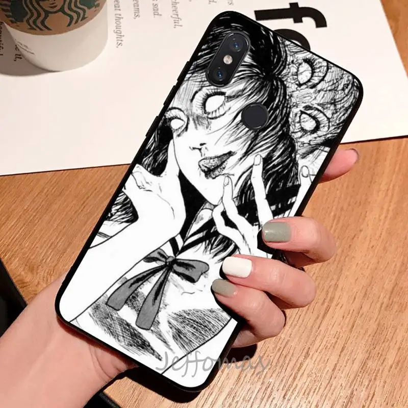 

Junji Ito Tees Horror comic anime Phone Case For Xiaomi Redmi note 7 8 9 t max3 s 10 pro lite luxury design shell funda