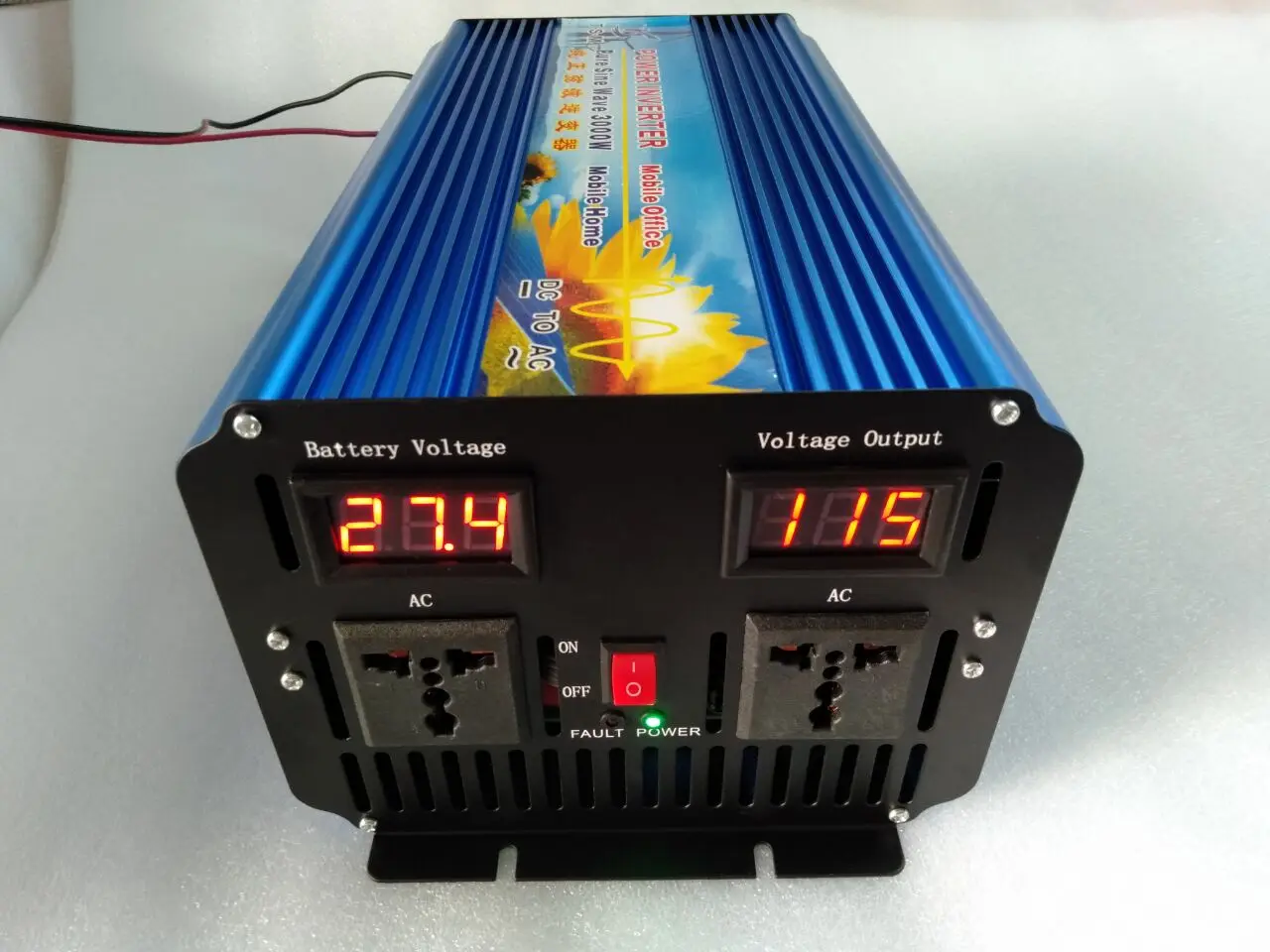 Цифровой дисплей 3000 Вт Инвертор немодулированного синусоидального сигнала от 36