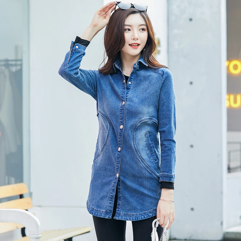 Джинсовая куртка из денима для женщин пальто размера плюс куртка-ветровка в