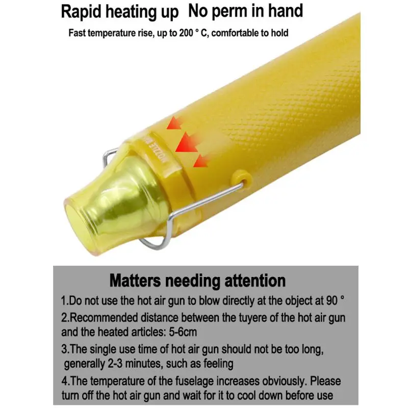 

110V 220V Hot Air Gun Heater Crafting Power Tool Phone Repair Air Heater Hair Dryer Handheld Hot Air Blower US/EU/UK Plug