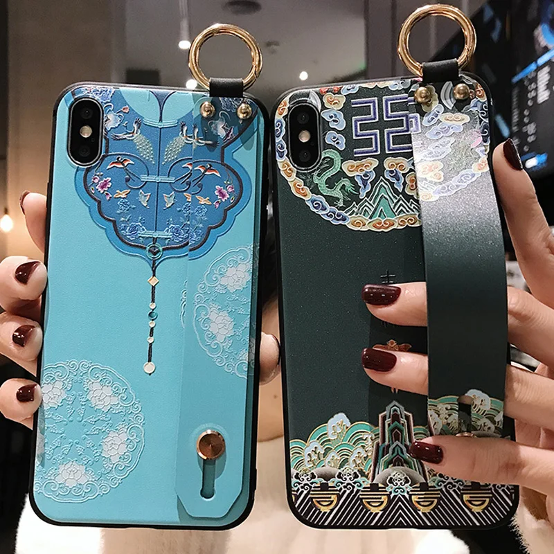 Чехол с ремешком на запястье для iPhone 11 Pro XR Xs Max X XS 8 Plus 7 6 6S 11|Сумки телефона| |