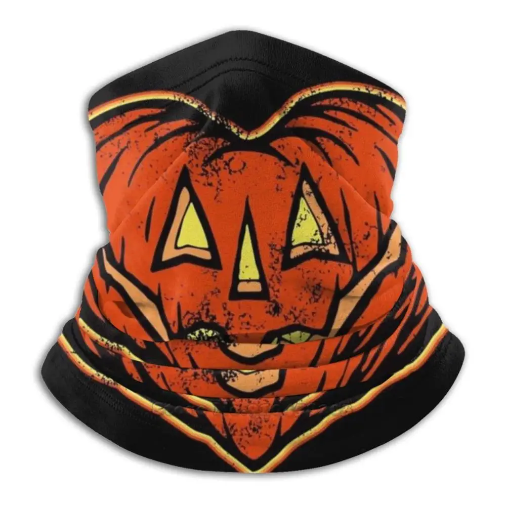 

I Love Halloween Scarf Bandana Neck Warmer Headband Cycling Mask Pumpkin Halloween Samhain Jack O Lantern Jackolantern Autumn