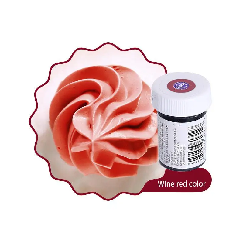 Wine Red color Wilton цвет еды ing глазурь цвета, на гелевой основе, 1 шт 1 oz. Съедобный цвет пигмент для выпечки торта Кондитерские помадки Макарон крем - Цвет: Wine Red color