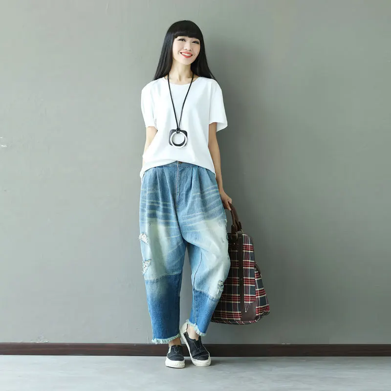 Джинсы женские с высокой талией рваные джинсы кисточками Новое поступление