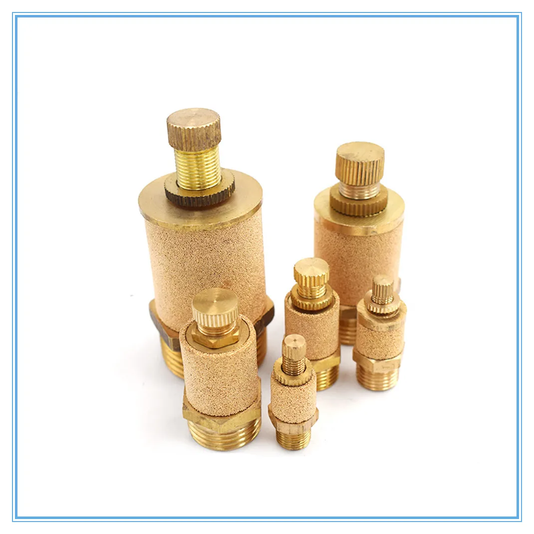 Пневматический Глушитель фильтр регулятор скорости потока Спеченная бронза 1/8