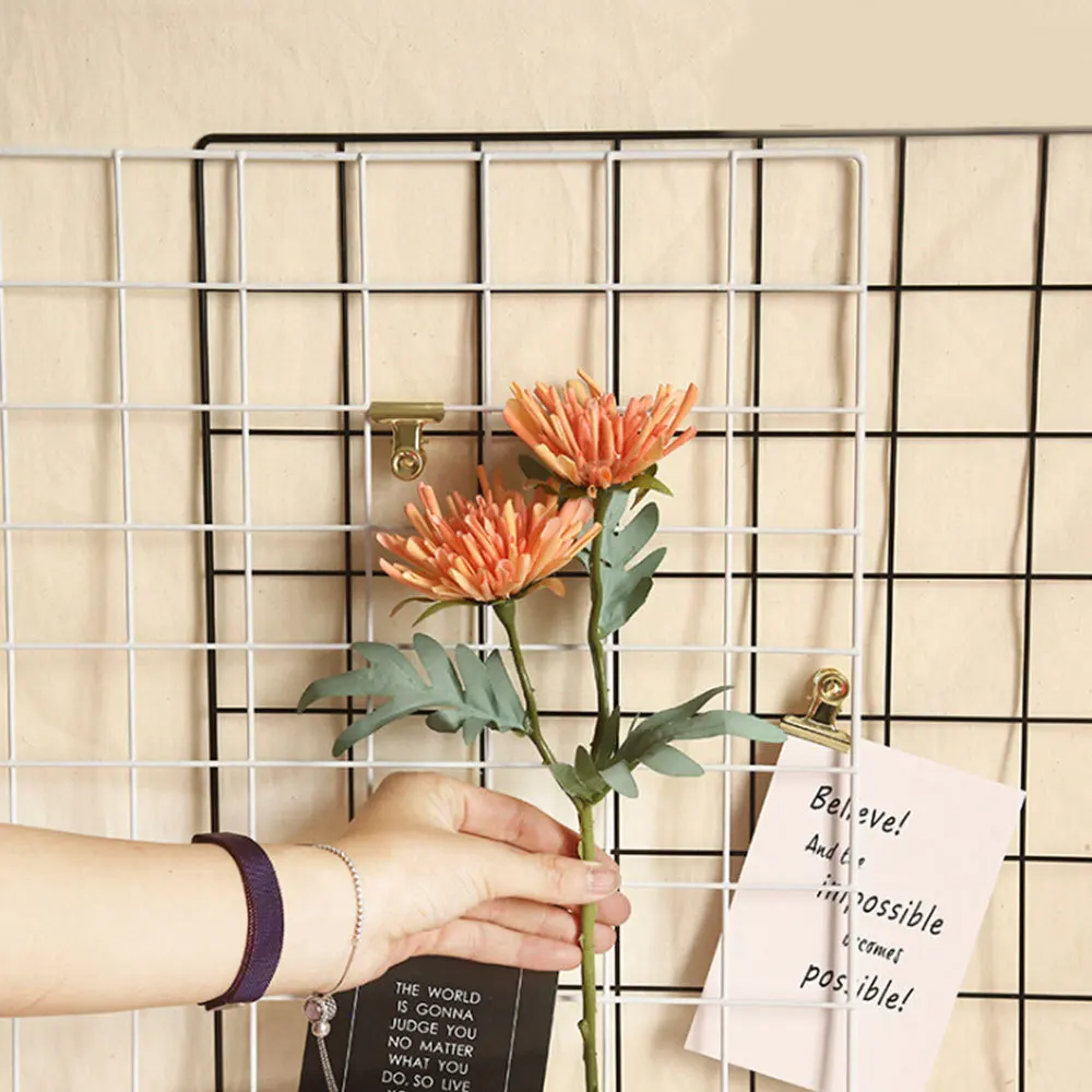 Искусственные хризантемы оранжевые цветы тканевый цветок букет из ветвей