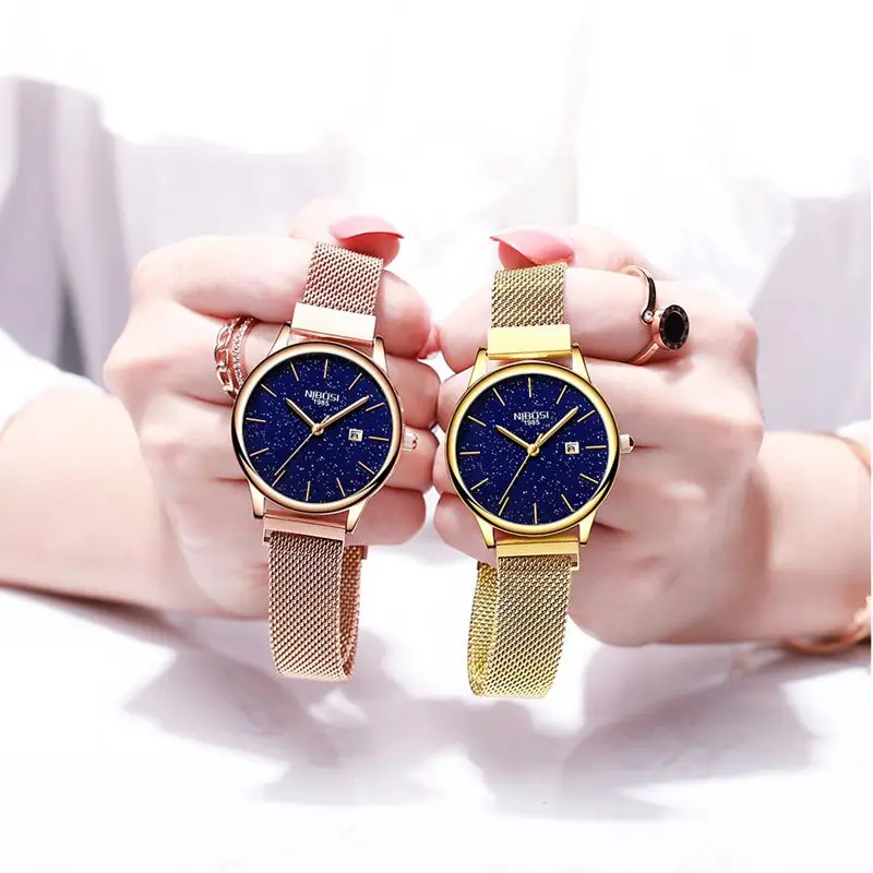 

NIBOSI Women Watches Magnetic Starry Sky Female Clock Quartz Wristwatch Fashion Ladies Wrist Watch reloj mujer relogio feminino