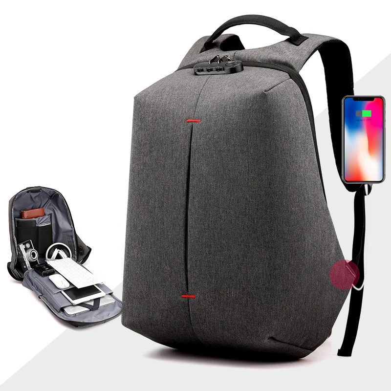 

Мужской деловой рюкзак, многофункциональная Водонепроницаемая нейлоновая сумка для ноутбука с USB-зарядкой, роскошный городской Повседневн...