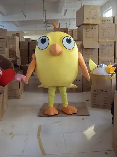 Классическая версия желтый уродливые костюм талисман курица для взрослых на