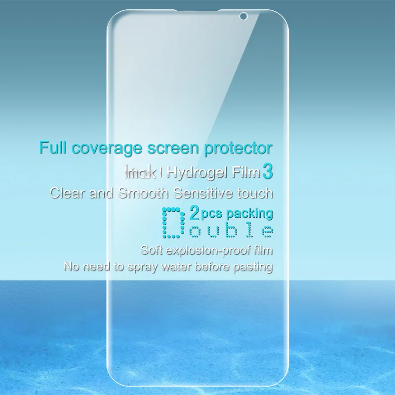 Imak 2 шт прозрачная Гидрогелевая пленка для Meizu 16th 3D полная Защита экрана защита