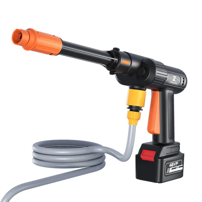 Electric Car Washer Gun 21V Wireless High Pressure Cleaner Foam Nozzle For Auto Cleaning Care Cordless Protable Wash Spray | Автомобили и