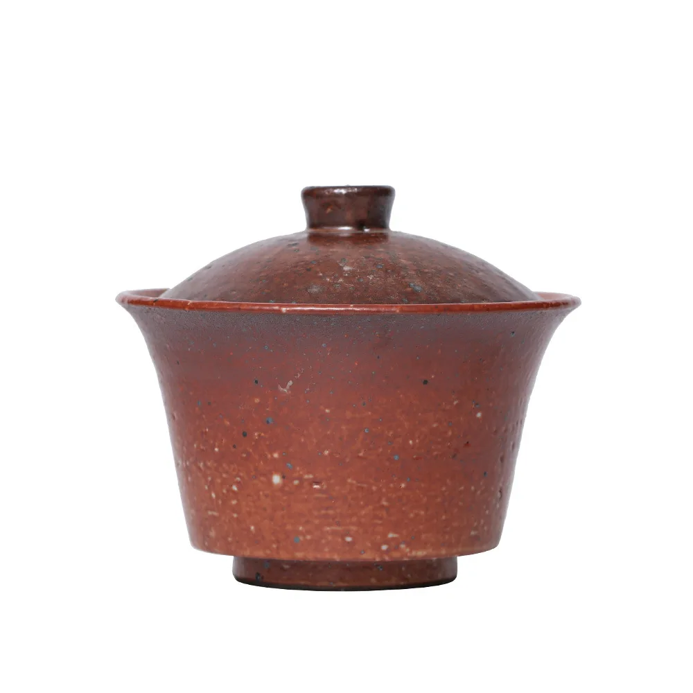 

220ml Red bowl Chinese Retro Handmade Random Texture Color Glaze High Temperature Firing Ceramic Teacup PorcelainTeacup