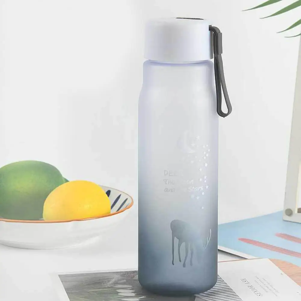 Симпатичная пластиковая детская бутылочка для воды 600 мл Пыленепроницаемая