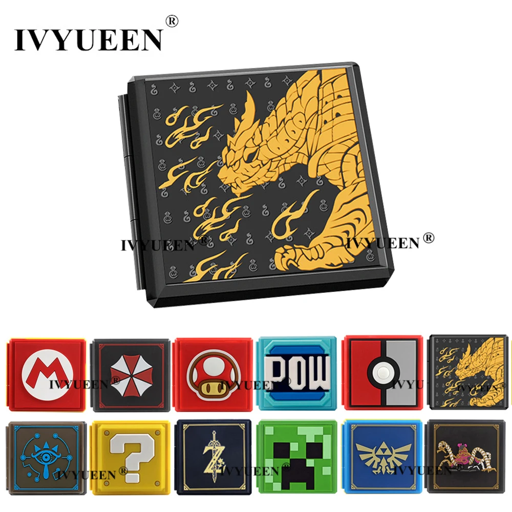 

IVYUEEN 24 in 1 Game Cards Case for Nintendo Switch Lite Console Games Storage Micro SD Cards Premium Hard Shell Box Shockproof