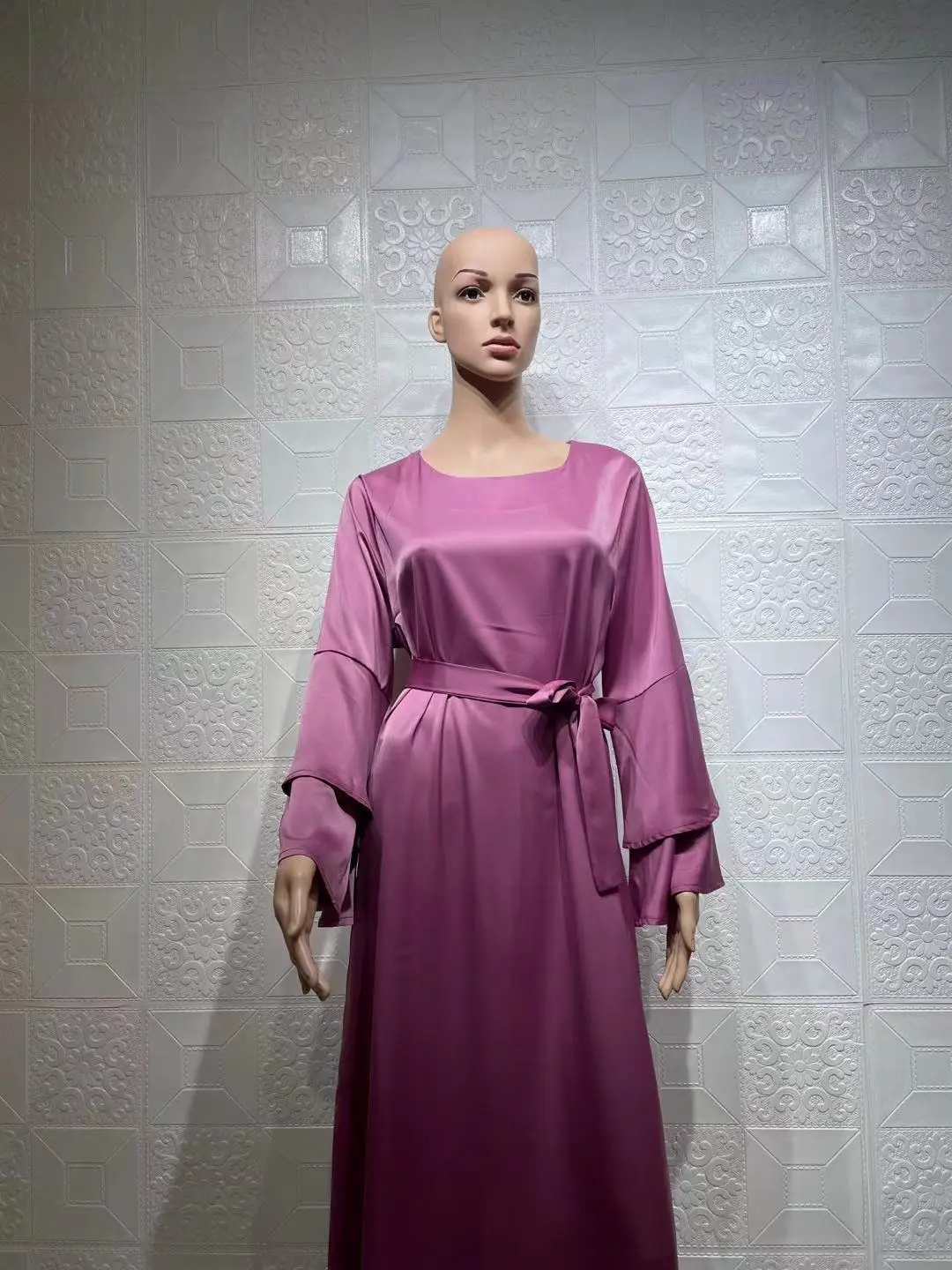 Urban Fashion Casual Spring, Summer And Autumn New Round Neck African Dress Robe Series Muslim Dress Women's Abaya