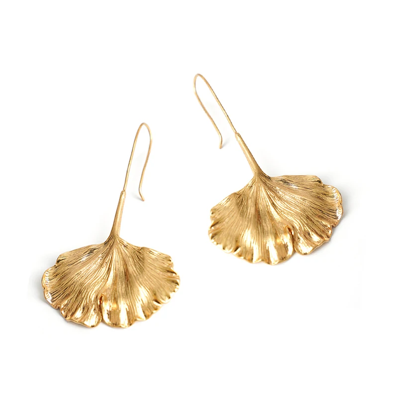 

Metal gold leaves studs earrings geo pendant fashion jewelry tassel fringe dangle eardrop women ccessories