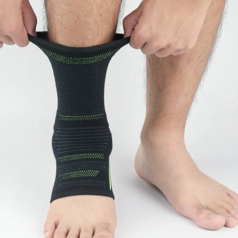 1 шт. компрессионный спортивный фиксатор голеностопа с силиконовой подкладкой