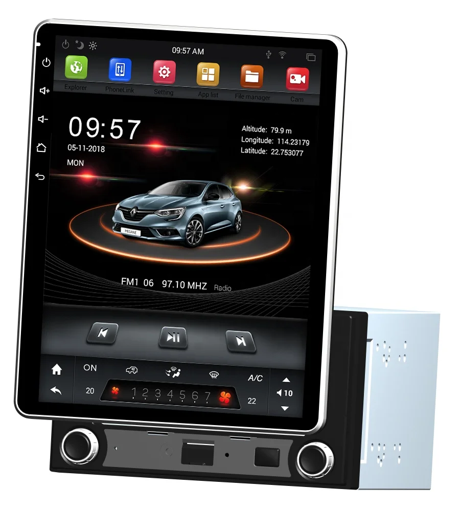 voice control 9.7&quot PX6 IPS 2 Din Android 8.1 4GB +32GB Car DVD Player GPS map RDS Radio wifi Bluetooth for universal | Автомобили и