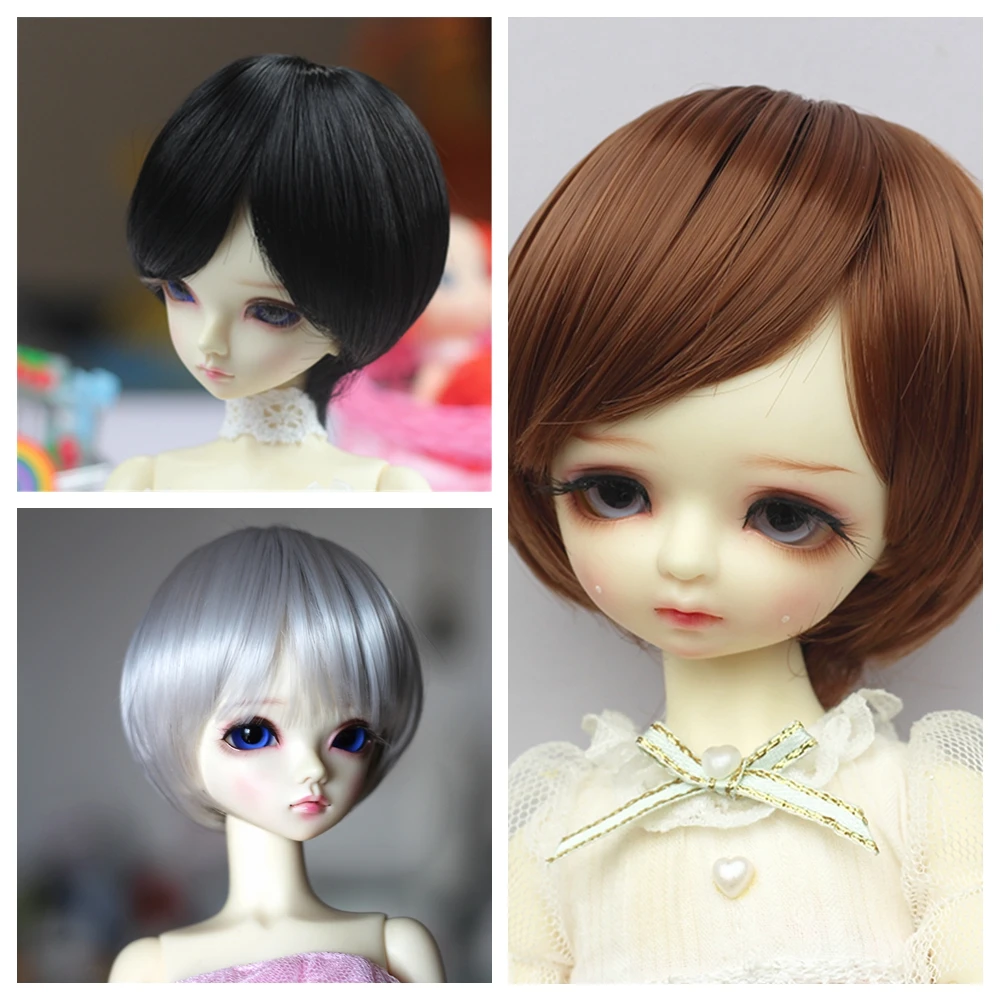 Новое поступление Боб короткие волосы парики из молочного шелка волокно для 1/3 1/4