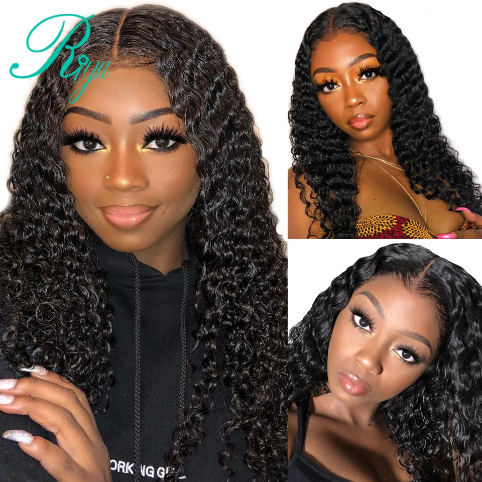 Riya 13X6 Curly Lace Front Human Hair Wigs For Women Brazilian Remy Hair Glueless Lace Wig Pre-Plucked Hairlline With Baby Hair