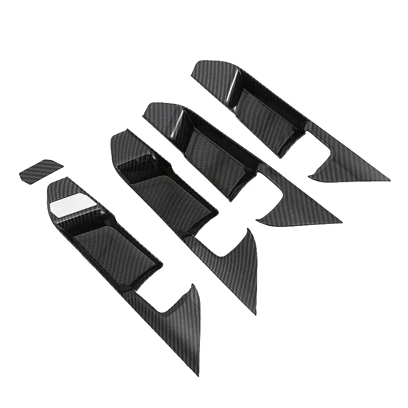 

for Toyota RAV4 2019 2020 Carbon Fiber Car Interior Door Handle Bowl Panel Cover Trim Bezel Inner Decor