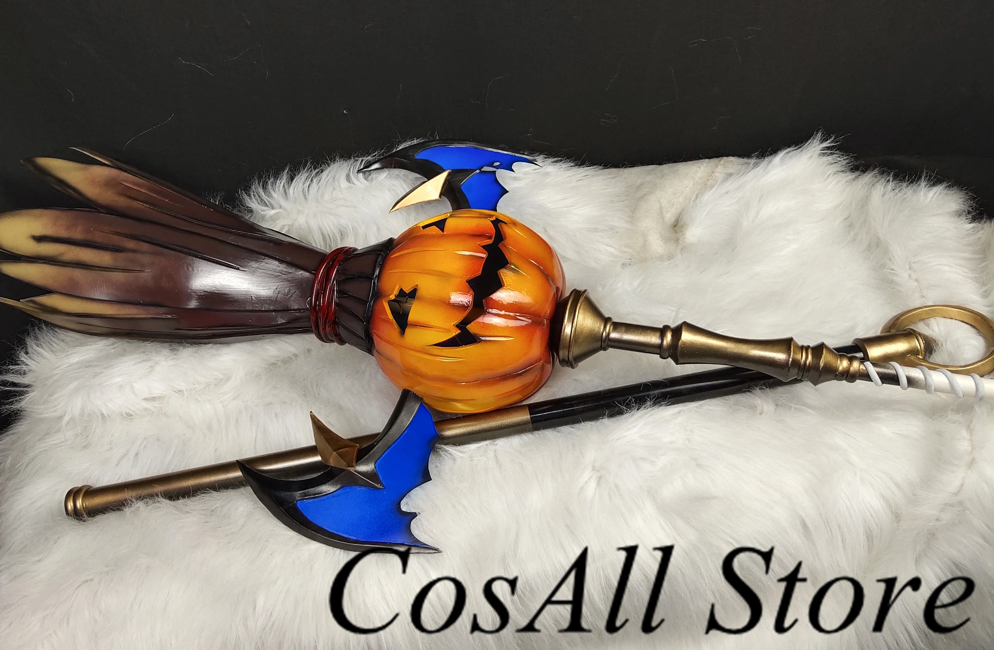 LOL Fury of the storm Halloween Charm Witch Janna Cosplay prop broom staff wand