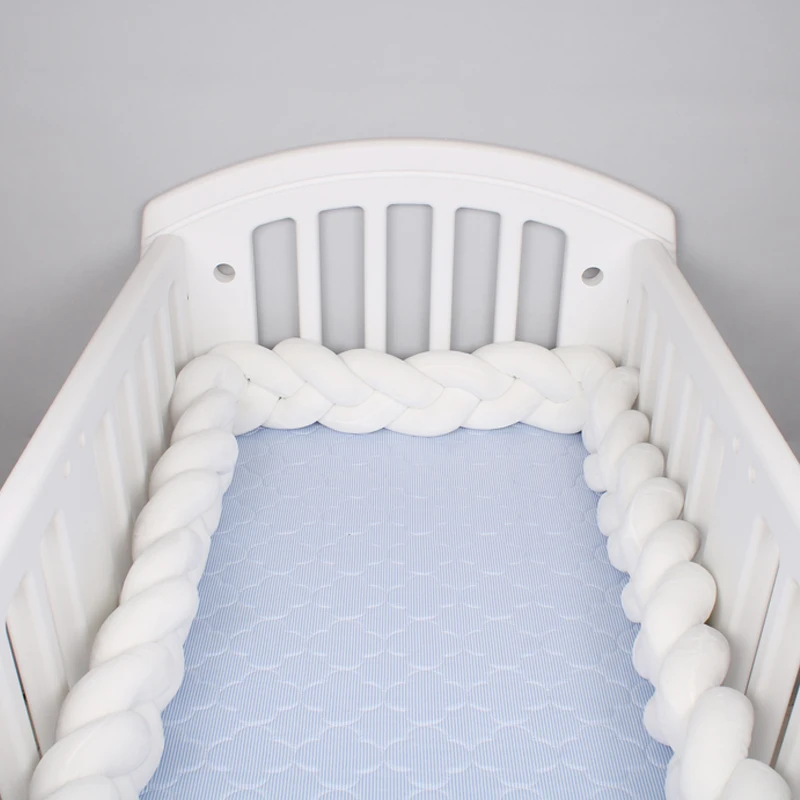 1 м-3 м Длина новорожденных кроватки бампер скандинавский ребенок чистый тканый