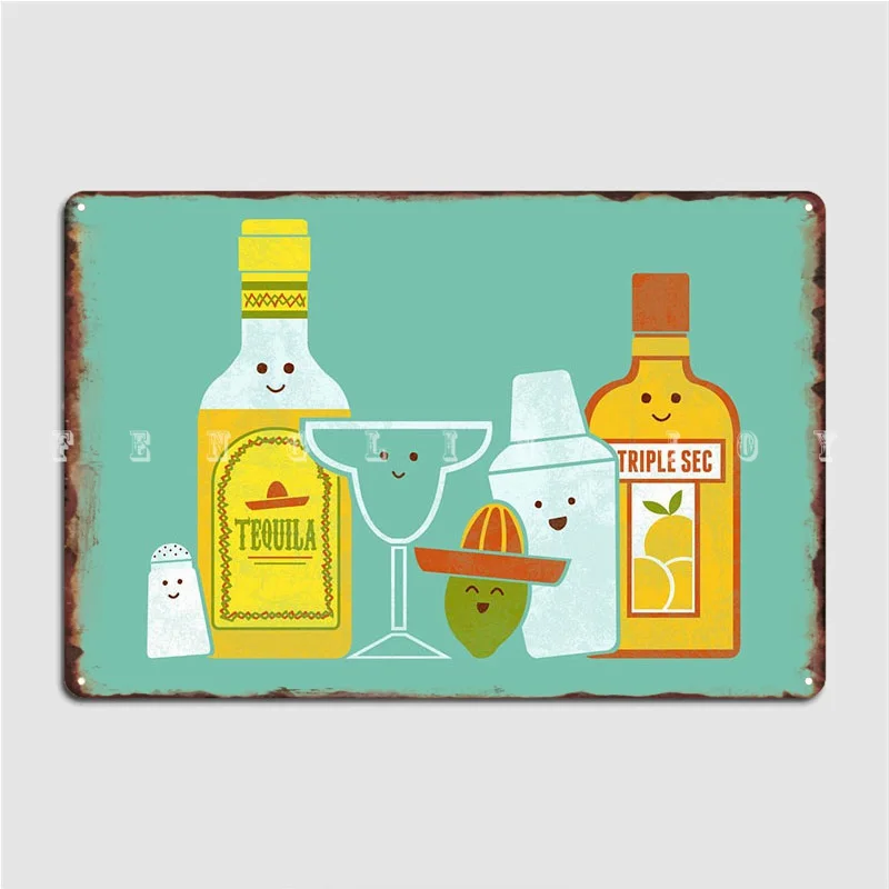 

Margarita Metal Sign Club Home Designing Home Plaques Tin Sign Posters
