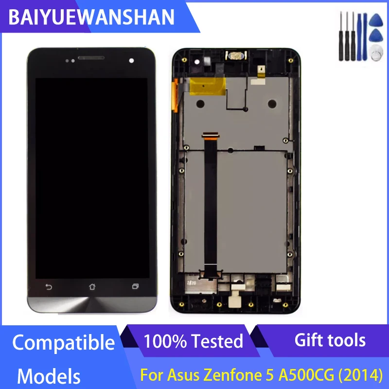 

Original 5.0" Display for ASUS Zenfone 5 LCD Touch Screen with Frame Zenfone 5 Display T00J A500KL A500CG A501CG T00P Digitizer