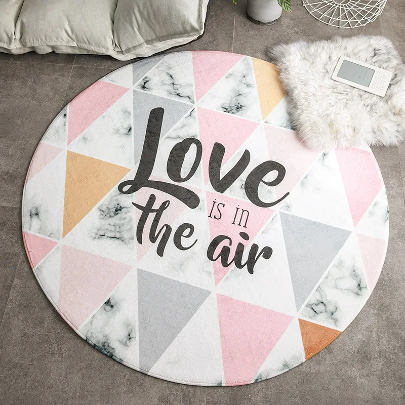 Геометрический напольный коврик с принтом Детский ковер в скандинавском стиле