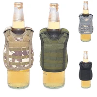 tactical mini vest army hunting beer military molle bottle cover vest camo airsoft paintball shooting beverage cooler mini vests