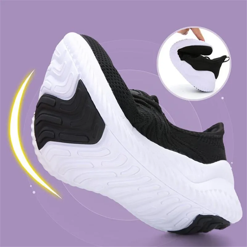 

2021 Summer Comfortable Shoes Women Casual Sneakers Outdoor Walking Lightweight Slip On Flats Shoes Women Loafers Plus Size 42