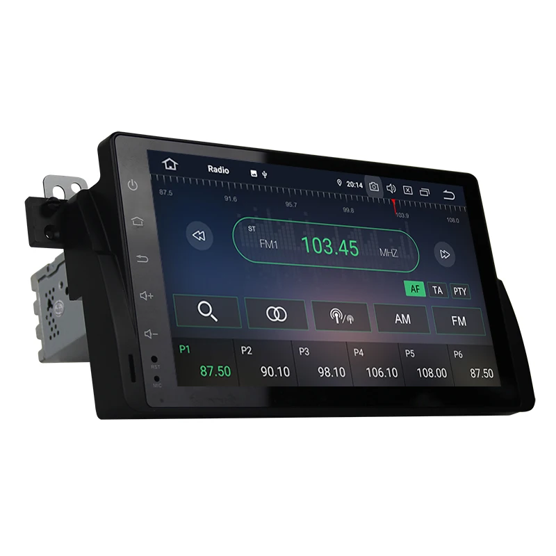 9 дюймов RK PX5 android10.0 Восьмиядерный Автомобильный мультимедийный плеер для BMW E46