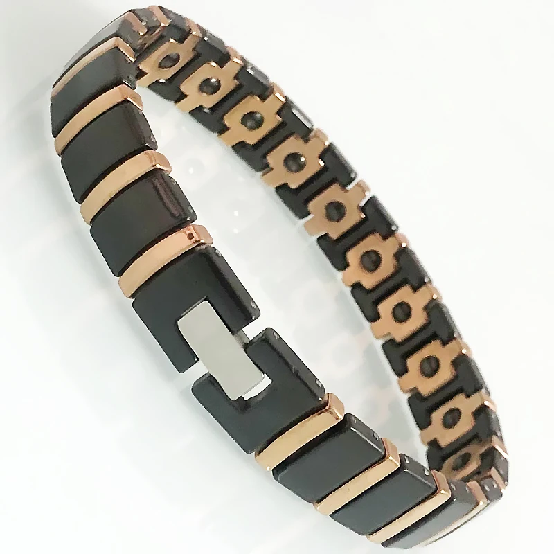 Черный Цвет керамический мужской браслет из розового золота Германий здоровье и