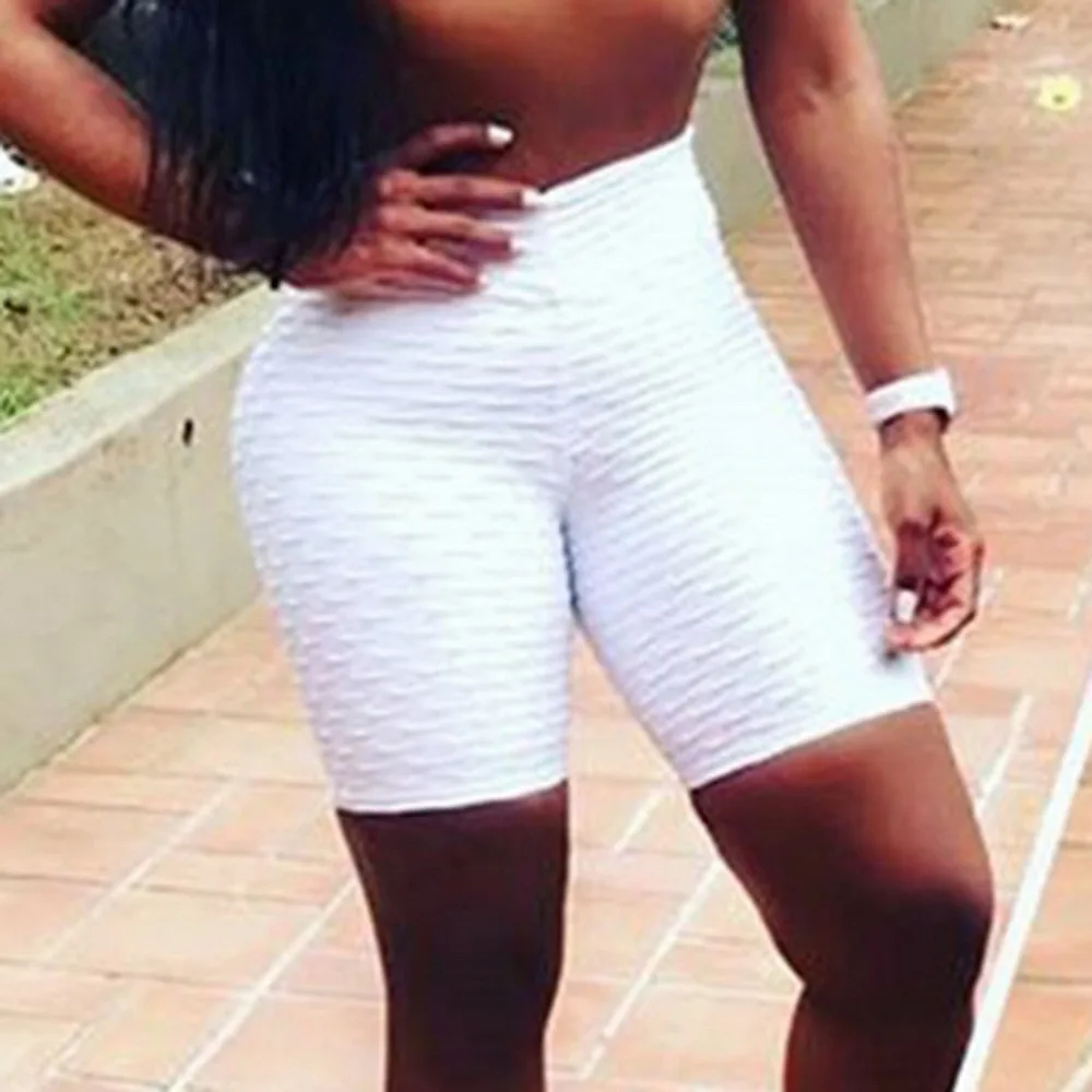 

Women High Waist Yoga Shorts Seamless Slim Stretch Enhancement Running Fitness Gym 2021