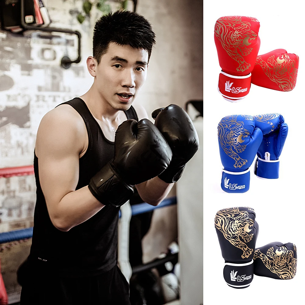 

1Pair Kick Boxing Gloves For Men Women Kids PU Karate Muay Thai Guantes De Boxeo Free Fight MMA Breathable Training Combat Glove