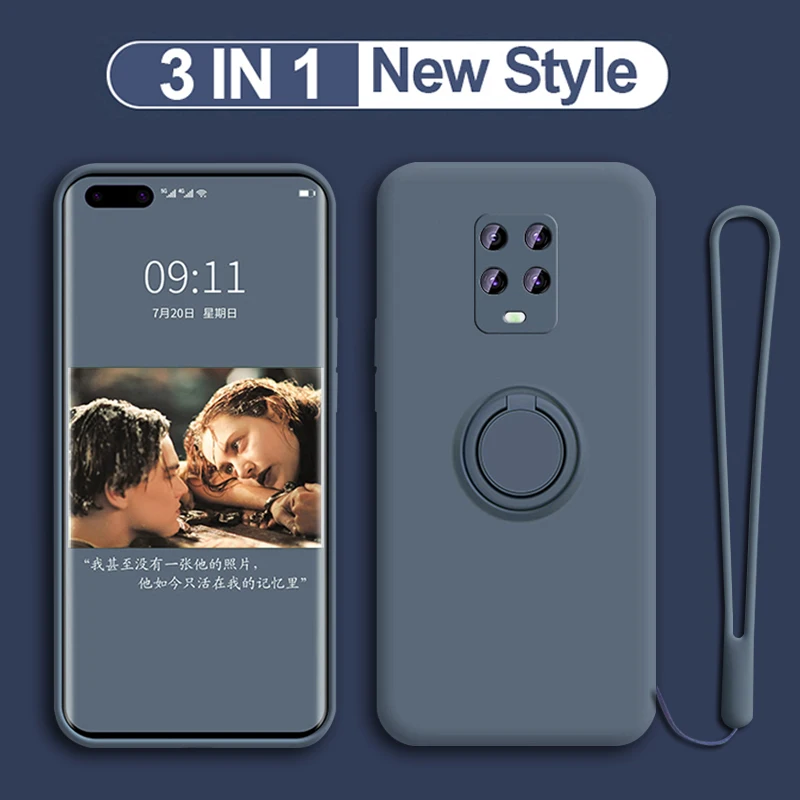 

WeeYRN Liquid Silicone Ring Stand Case Redmi Note 9 Pro Cover Magnet Phone Case for Xiaomi redmi note9 pro Redmi Note 9 S Note 9