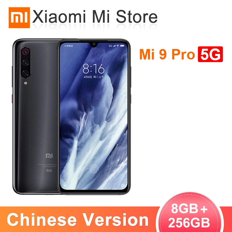 Новый Xiaomi Mi 9 Pro (5G) 8GB 256GB мобильный телефон Snapdragon 855 Plus 48MP Тройная задняя камера 6 39