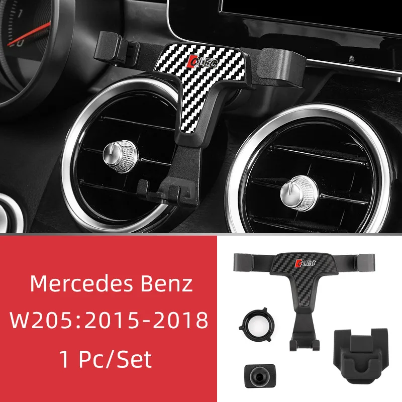 W205(2015-2018) Для Mercedes Benz W205 W213 CLA GLC GLA мерседес держатель для телефона в машину держатель телефона в авто крепление автодержатель для смартфона автомобильный держатель подставка автомобиль попсокет car phone holder - Цвет: W205(2015-2018)