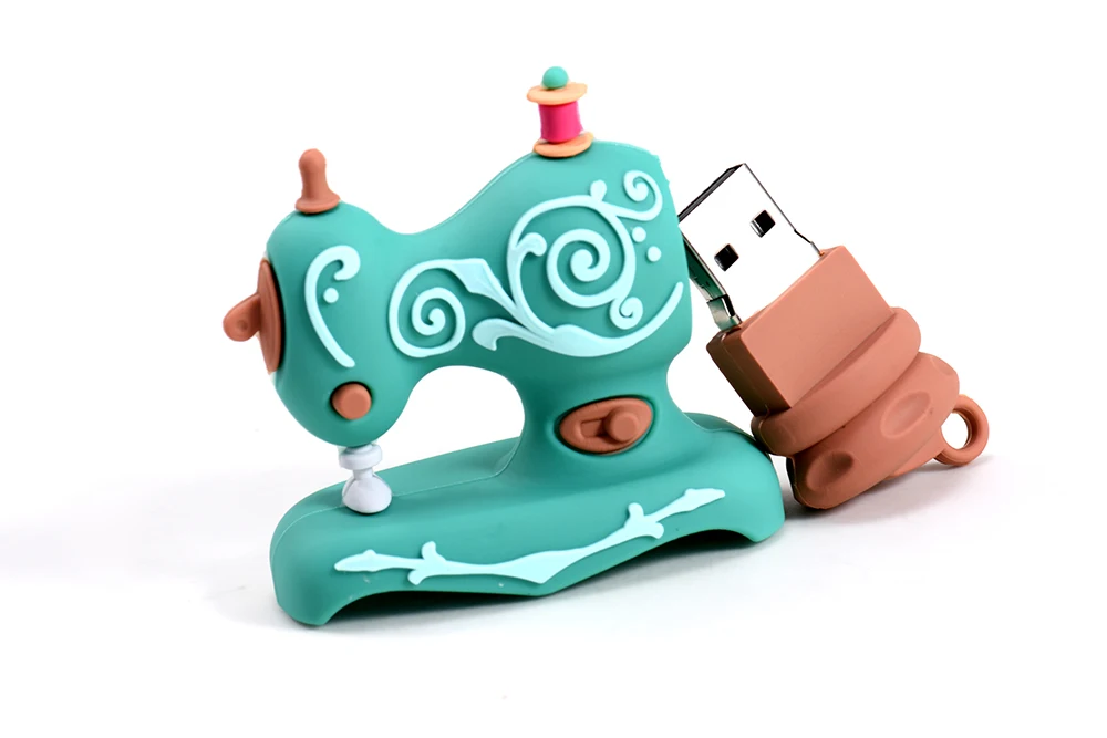 JASTER, новинка, USB 2,0, мультяшная швейная машина, модель, usb флеш-накопитель, 4 ГБ, 8 ГБ, 16 ГБ, 32 ГБ, 64 ГБ, 128 ГБ, флешка, U диск, рождественский подарок