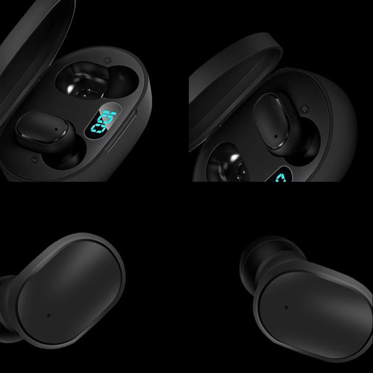 TWS BT5.0 Wireless Earphones Mini In Ear Dual Earbuds Stereo Waterproof One Button LED Display Headset With Charging Box | Электроника