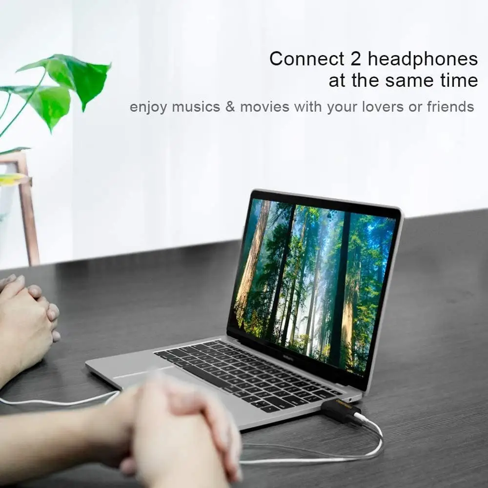 Переходник с USB на аудиоадаптер 3 5 мм внешний 2 x стереоразъем аудио сплиттер для