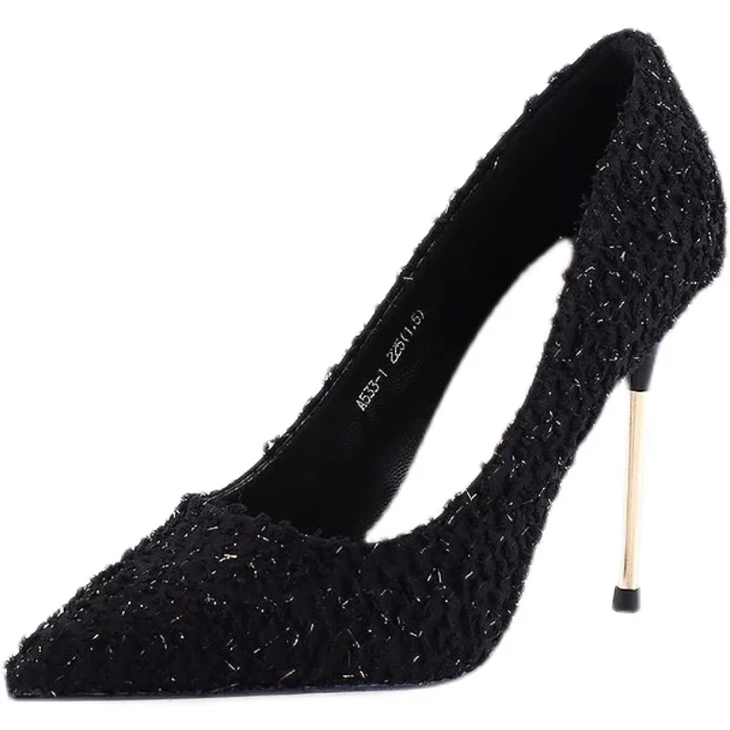 

Beige High Heels Nude Platform Comfortable High-Heeled Shoes 2021 Slip On All-Match Work Dress Professional Brief Pumps Lace-Up
