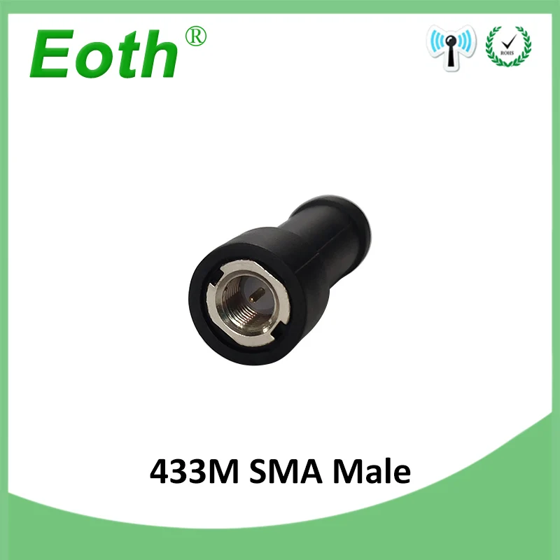 EOTH 10pcs 433mhz antenna 2~3dbi sma male lora antene pbx iot module lorawan signal receiver antena high gain