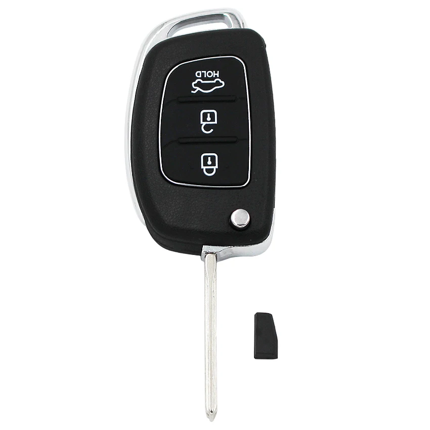 Дистанционный смарт ключ-брелок 3 кнопки Складной флип Брелок 434 МГц с чипом ID46