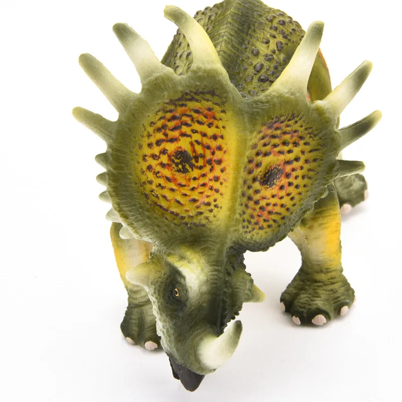 Однотонная модель тригонозавра 16 см халберд дракон единорог имитация игрушки