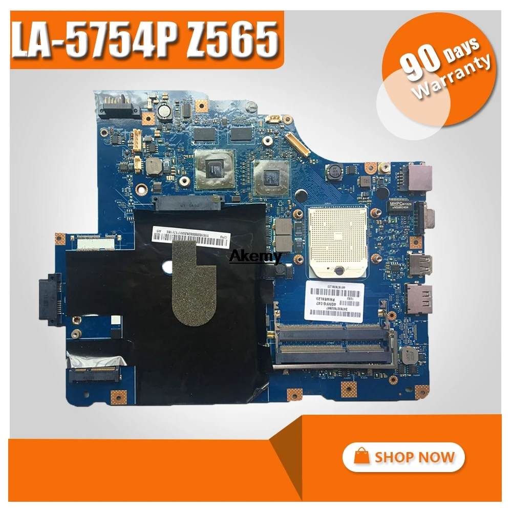 LA-5754P материнская плата для ноутбука For Lenovo IdeaPad Z565 G565 оригинальная com Boardde Video |