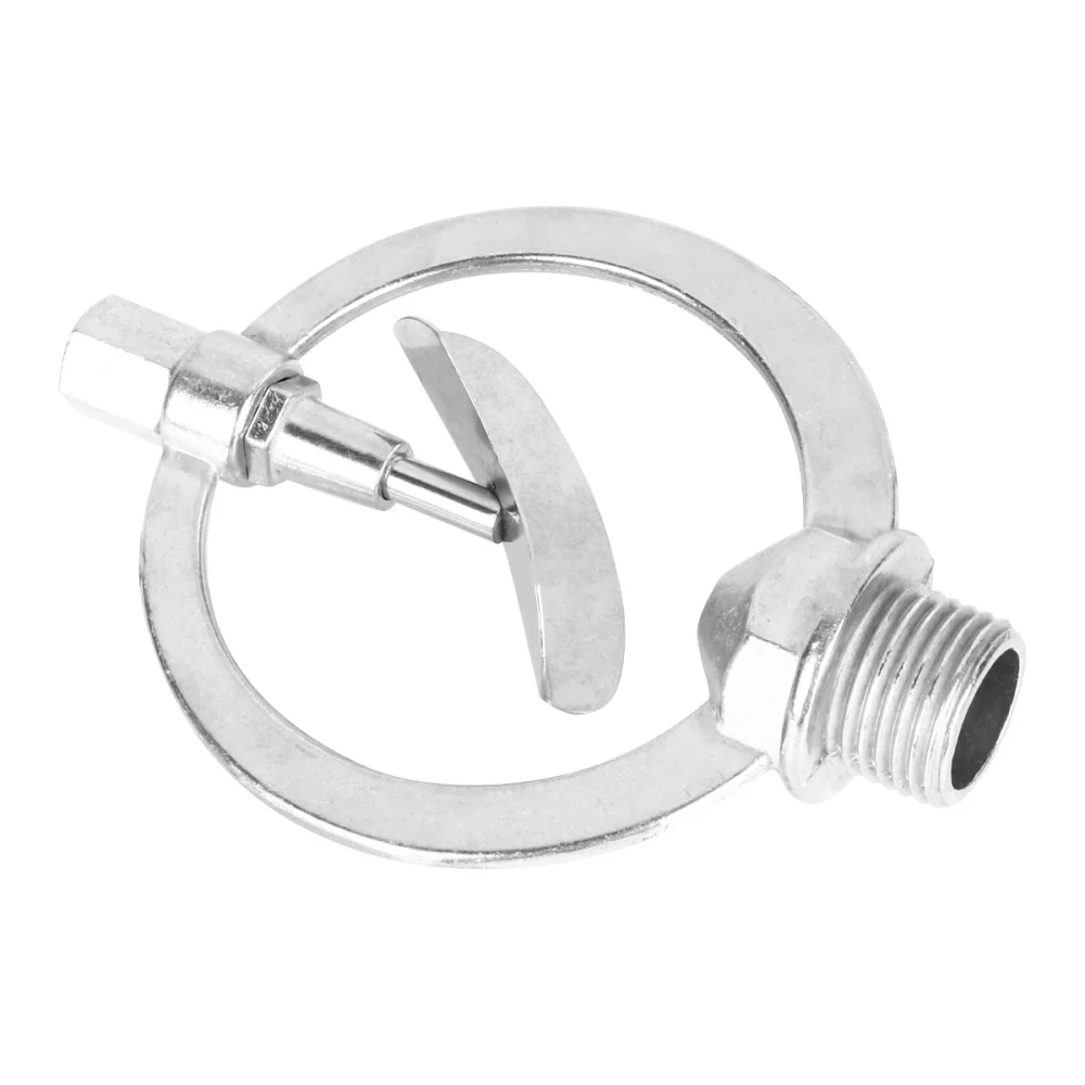 

4 Points Zinc Alloy Head Irrigation Sprinkler 360 Degrees Rotary Heavy Duty Garden Lawn Landscape Greenhouse Spray (Silver)
