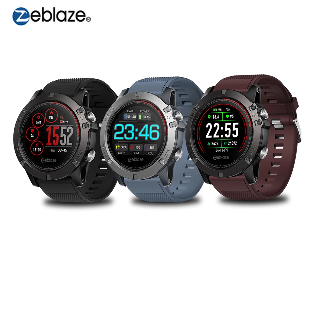 Zeblaze VIBE 3 Pro Полный Круглый монитор сердечного ритма умные спортивные часы светодиодный шагомер с подсветкой 5ATM водонепроницаемые умные часы для мужчин