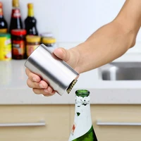 magnet stainless steel bottle opener automatic beer bottle opener magnet jar opener kitchen bar accessoris wine can openers